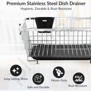 Plantex  wall Mounted Stainless Steel Dish Drainer Basket
