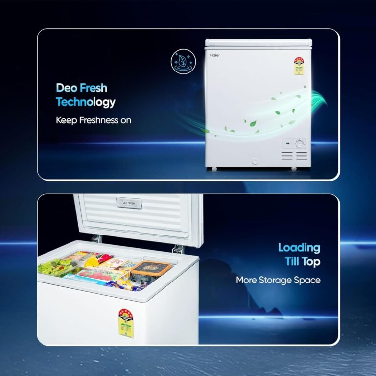 Read more about the article Compact White Freezer with Removable Cleaning Door Design