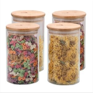 Borosilicate Glass Jar Set for Spices and Dry Fruits